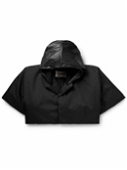 RRR123 - Pontius Logo-Appliquéd Shell Padded Hooded Jacket - Black