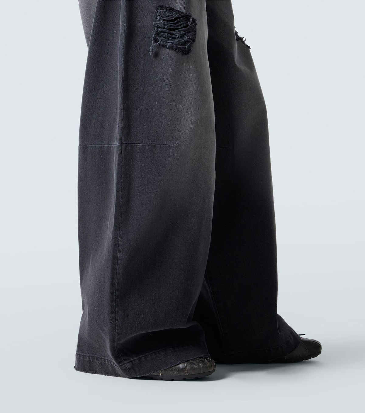 Simone Rocha Distressed wide-leg jeans
