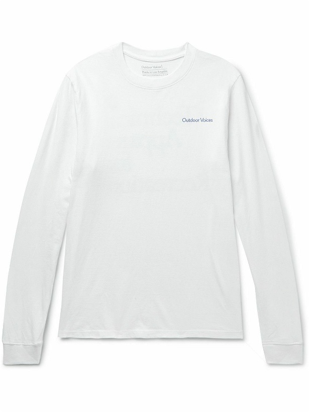 Photo: Outdoor Voices - Technical Apparel Logo-Print Cotton-Jersey T-Shirt - White