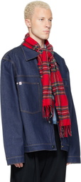 Charles Jeffrey LOVERBOY Navy Scarf Denim Jacket
