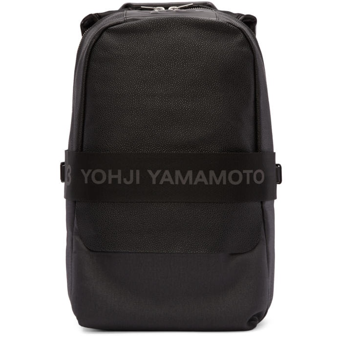 Y-3 Black Leather Qasa Backpack