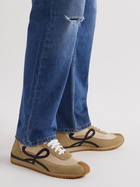 Loewe - Flow Runner Leather-Trimmed Suede and Nylon Sneakers - Neutrals