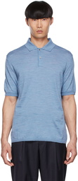 Comme des Garçons Homme Deux Blue Wool Polo