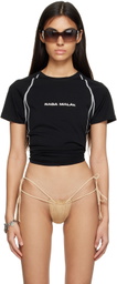 Raga Malak Black Raglan T-Shirt