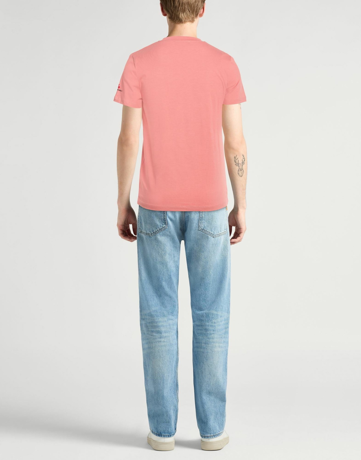 Peuterey Mens T-shirt in Salmon pink