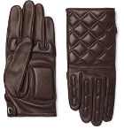 Berluti - Quilted Leather Gloves - Men - Brown