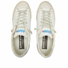 Golden Goose Men's Super Star Leather Sneakers in White/Ivory/Silver