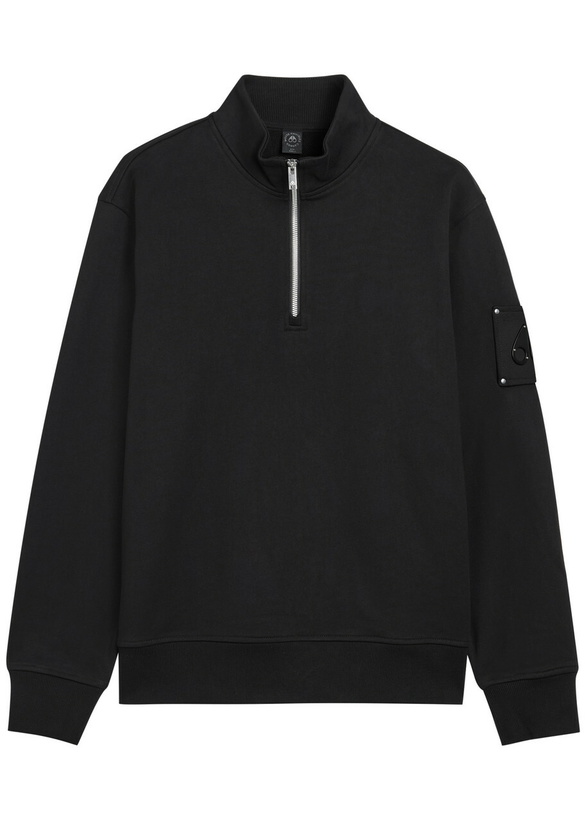 Photo: Moose Knuckles Hartsfield Half-zip Cotton Sweatshirt Black