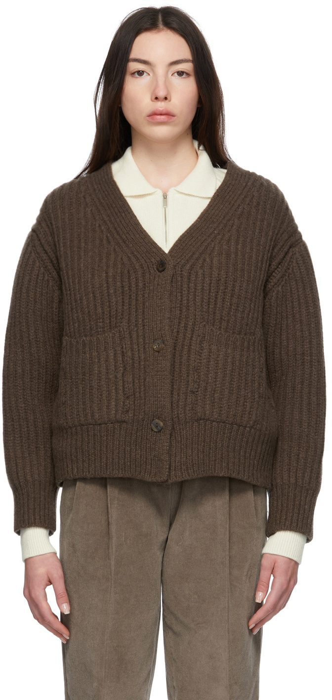 Nothing Written SSENSE Exclusive Brown Merino Wool Hackney Cardigan