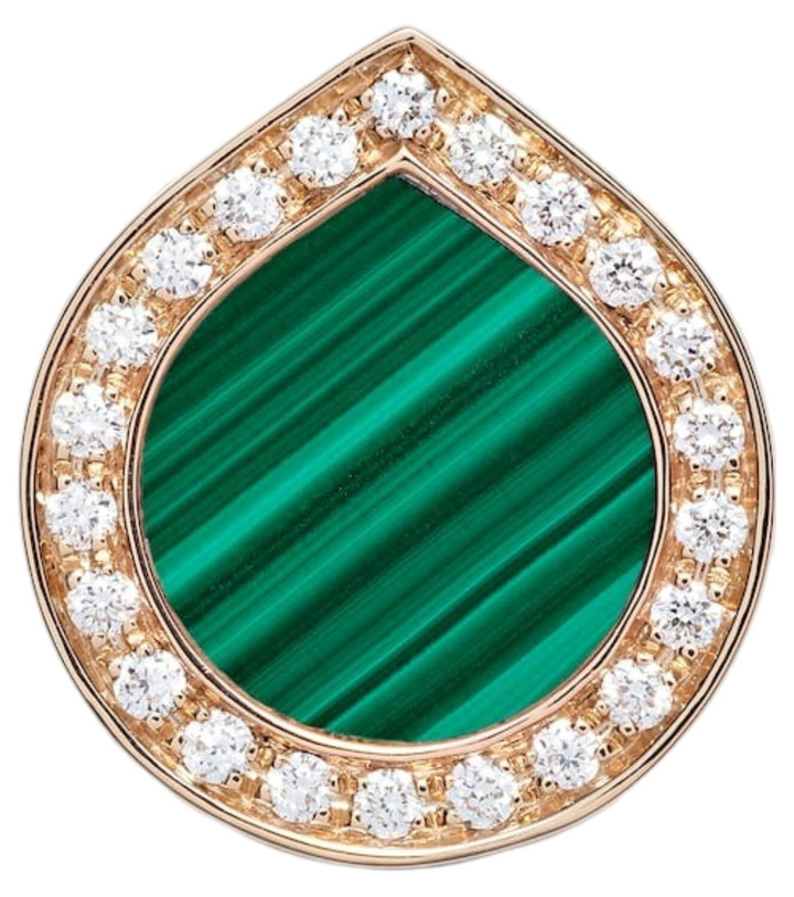 Photo: Repossi 18kt rose gold single earring with malachite and diamonds
