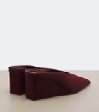 Alaïa Cube calf hair wedge mules