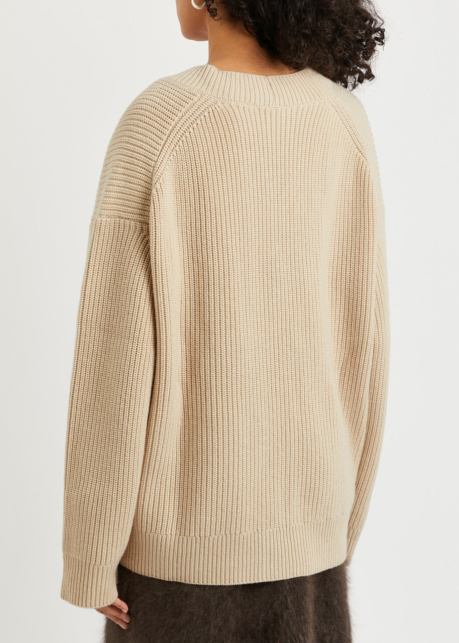 Nanushka Laran Wool-blend Cardigan Cream