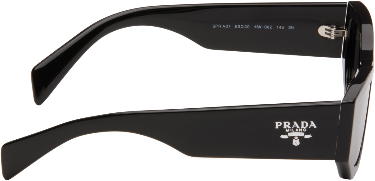 Prada Eyewear Black Pillow Cat Eye Acetate Sunglasses Prada