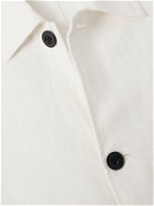 Portuguese Flannel - Labura Embroidered Linen Chore Jacket - White