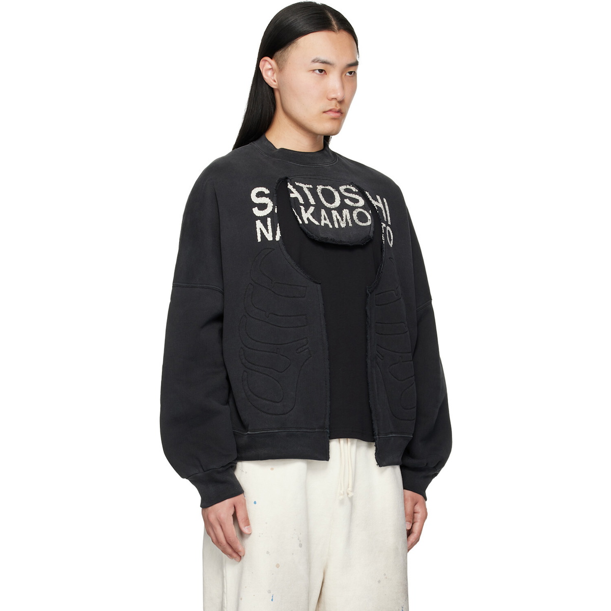 Satoshi Nakamoto Black Bone Crewneck Sweatshirt