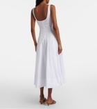 Staud Wells cotton poplin midi dress