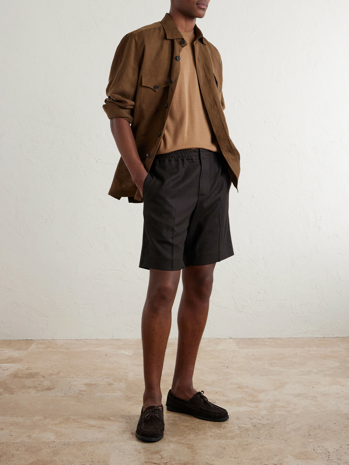 John Smedley - Bill Nighy Knitted Merino Wool T-Shirt - Neutrals