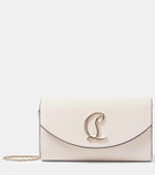 Christian Louboutin Loubi54 leather clutch with chain