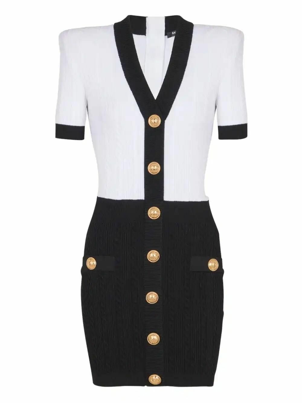 【送料&関税込】Balmain Ls Db Col Shoulder Cut Knit Dress Balmain Ls Db Col Shoulder Cut Knit Dress | David Jones