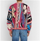 KAPITAL - Distressed Intarsia Cotton Sweater - Men - Multi
