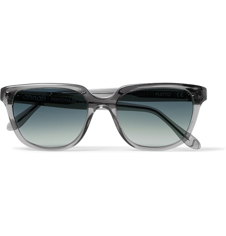 Photo: ahnah - Bosco D-Frame Tortoiseshell Bio-Acetate Sunglasses - Gray