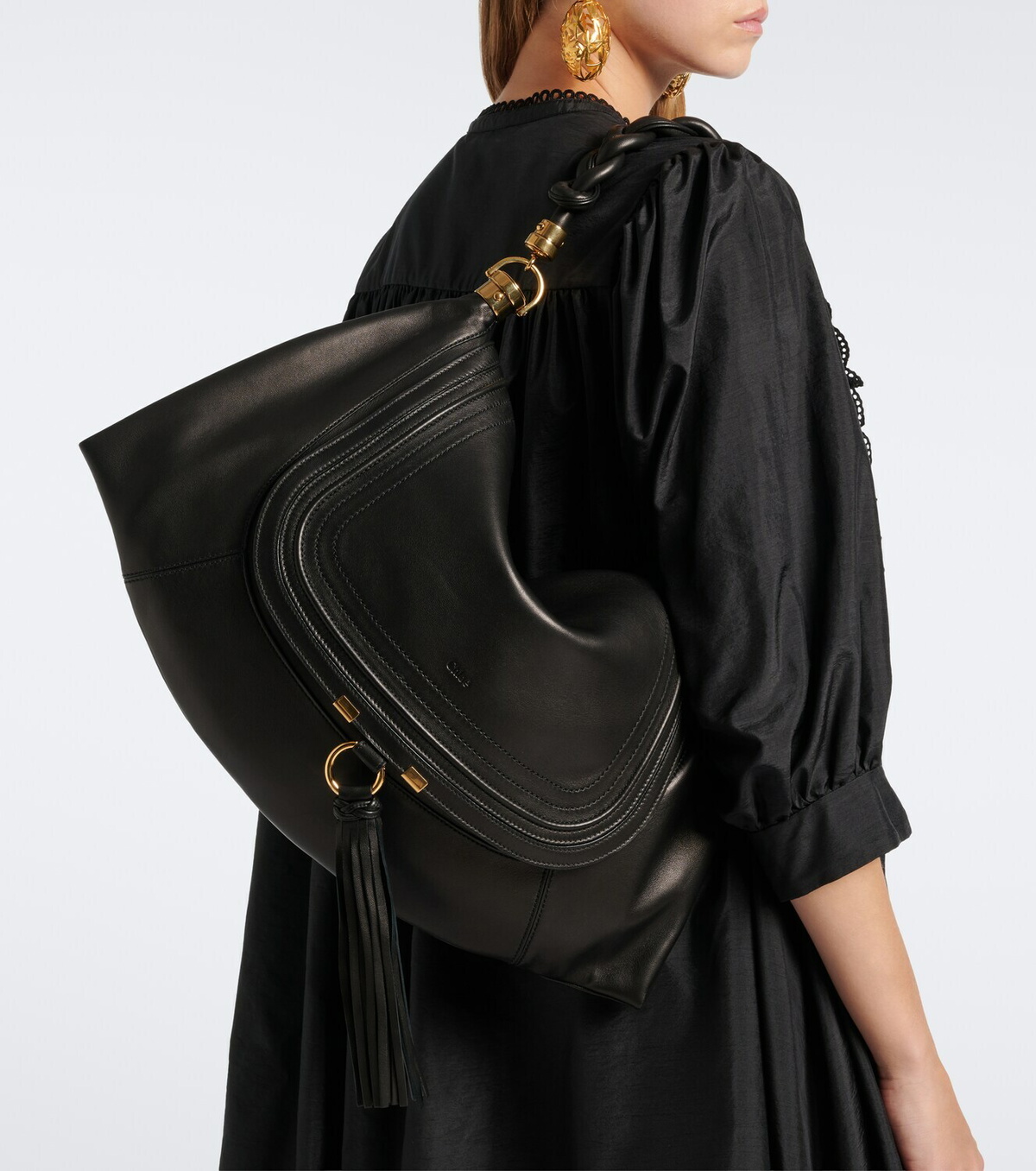 Chloé Marcie Foulard Large leather shoulder bag