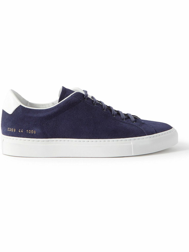 Photo: Common Projects - Retro Low Suede Sneakers - Blue