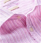 Massimo Alba - Striped Linen-Gauze Shirt - Pink