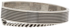 Saint Laurent Silver Stripe & Chain Bracelet