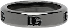 Dolce & Gabbana Gunmetal Logo Ring