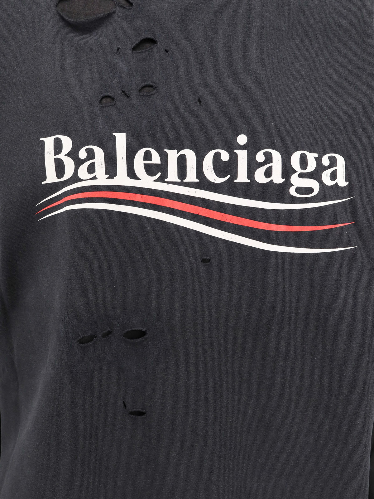 Balenciaga Two-tone Cotton Layered T-shirt