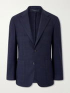 Dunhill - Wool and Mohair-Blend Prince of Wales Blazer - Blue