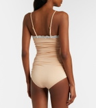 Chloé Lace-trimmed ruched bodysuit