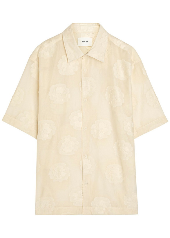 Photo: NN07 Freddy Floral Cotton-blend Shirt White
