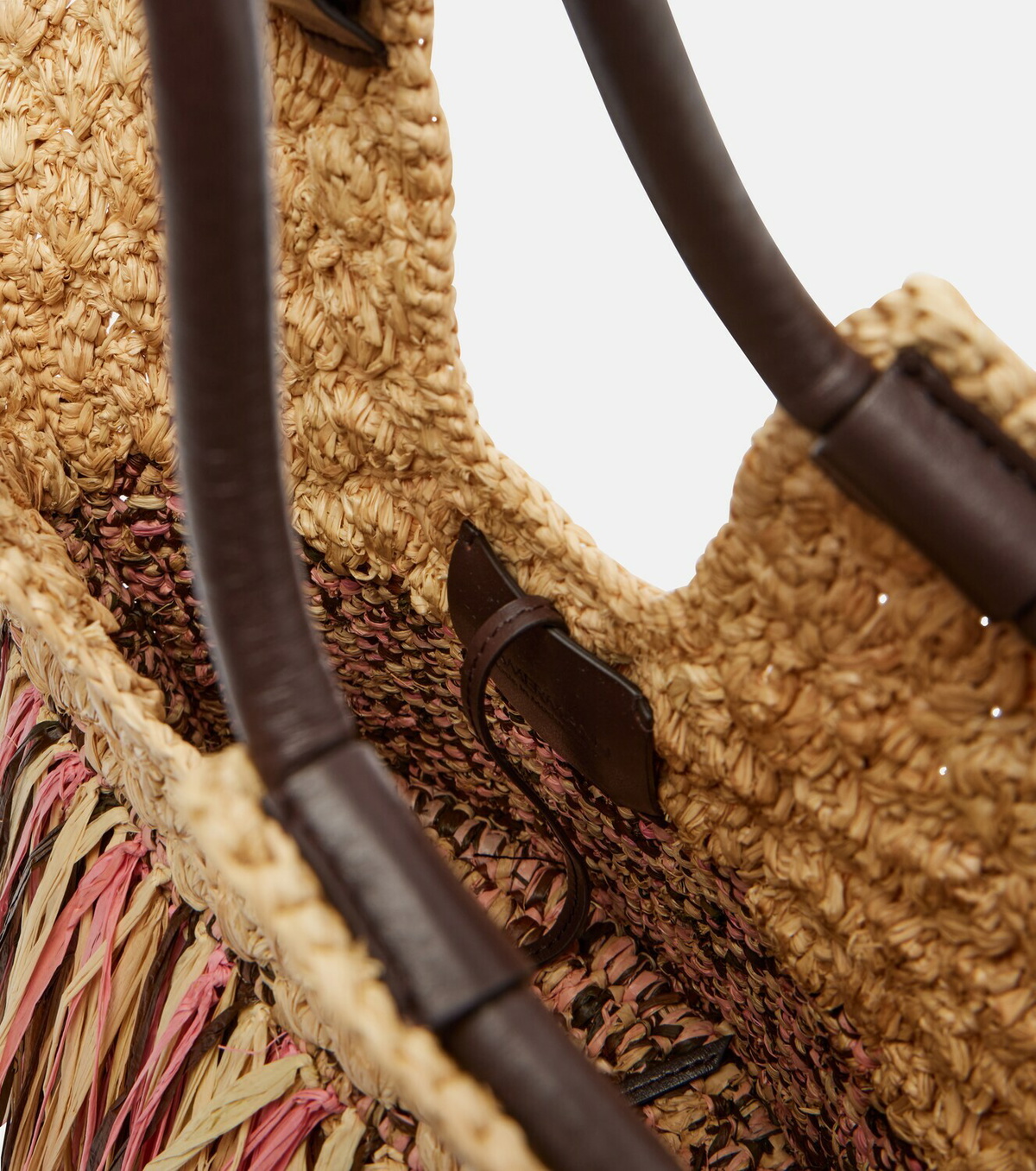 Zimmermann Goldentime Small raffia tote bag