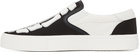 AMIRI Black & White Skel Toe Slip-On Sneakers