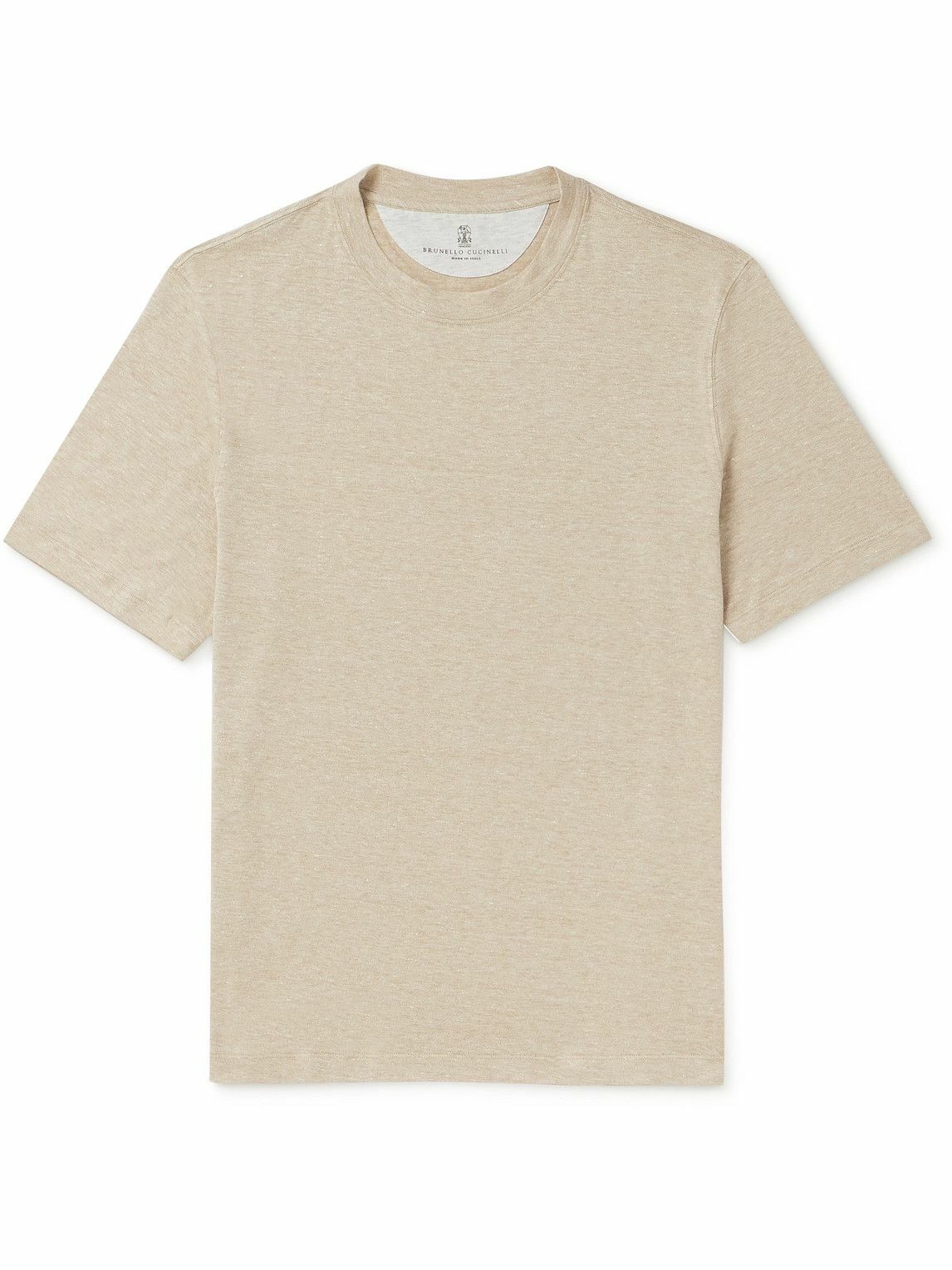Brunello Cucinelli - Slub Linen and Cotton-Blend Jersey T