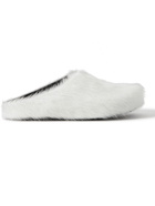 Marni - Fussbett Calf Hair Slippers - White
