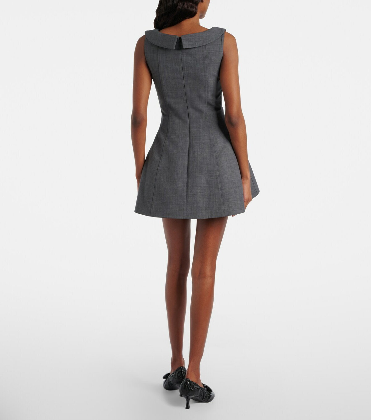 Shushu/Tong Bow-detail twill minidress
