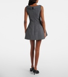 Shushu/Tong Bow-detail twill minidress