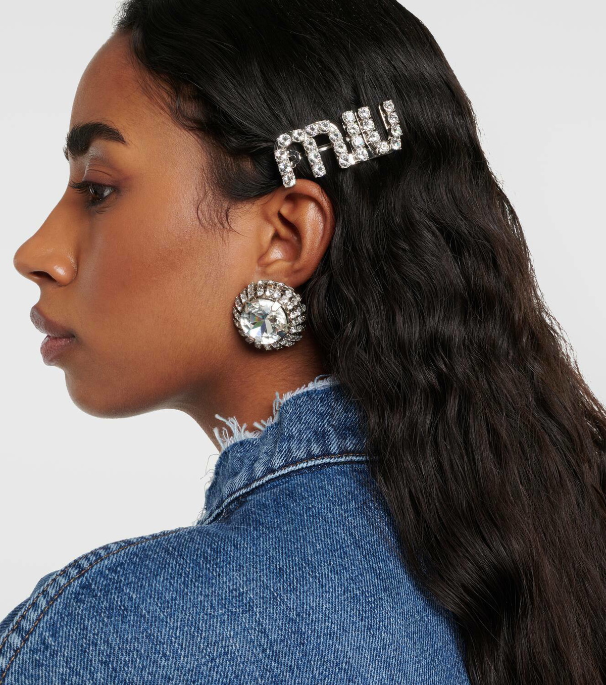 Miu Miu Logo embellished hair clip
