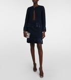 Oscar de la Renta Fringed tweed jacket