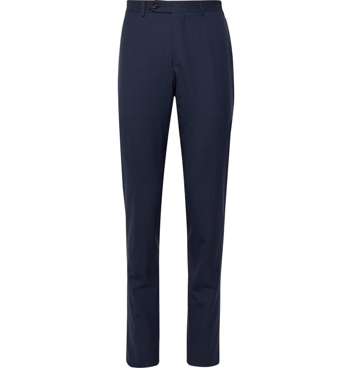 Photo: Canali - Storm-Blue Kei Wool Suit Trousers - Blue