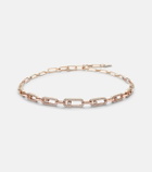 Messika Move Link 18kt rose gold choker with diamonds