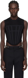 Dion Lee Black Rib Corset Tank Top