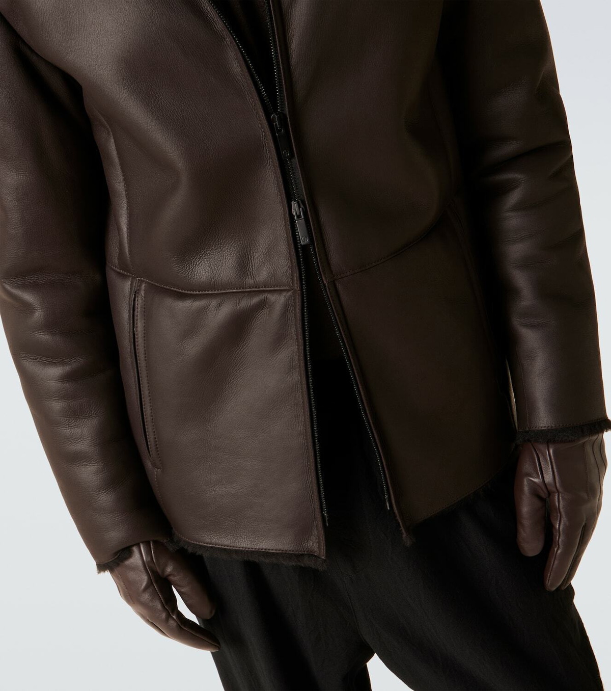 Giorgio Armani Shearling-lined leather jacket Giorgio Armani