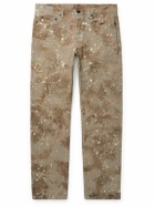 John Elliott - The Daze Straight-Leg Paint-Splattered Jeans - Brown
