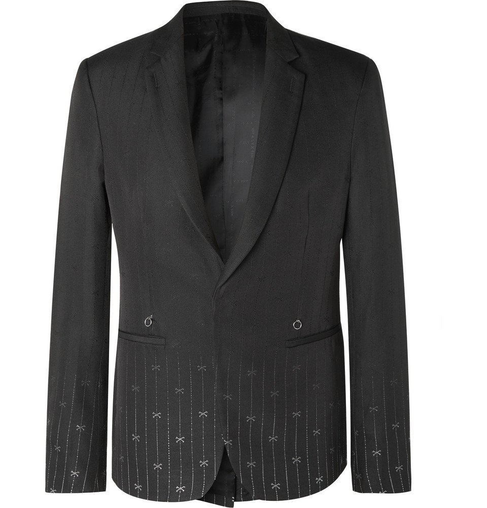 ALYX - 【定価30万】1017 ALYX 9SM suit セットアップ 1017 ALYX 9SM - Black Slim-Fit Silk and Wool-Blend Jacquard Suit