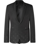 1017 ALYX 9SM - Black Slim-Fit Silk and Wool-Blend Jacquard Suit Jacket - Black