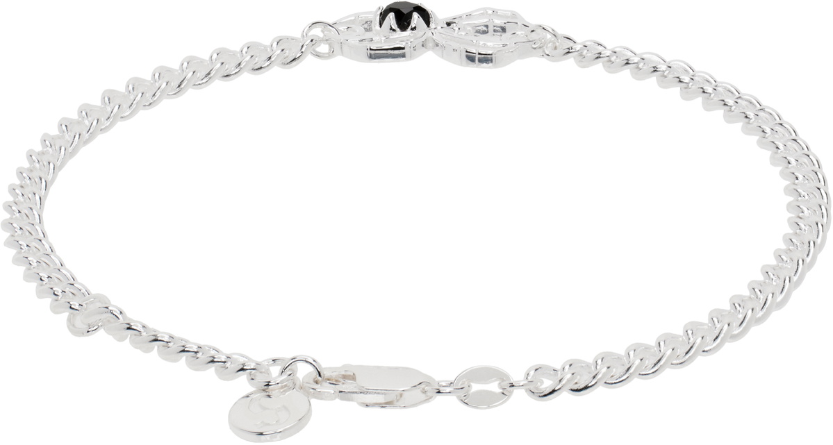 Stolen Girlfriends Club Silver Onyx Spider Bracelet